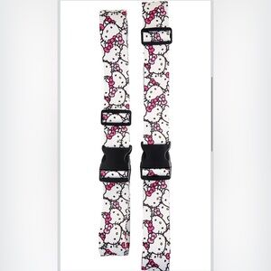 Sanrio Hello Kitty 2-Piece Set Adjustable Luggage Straps from 30'' to 72”.